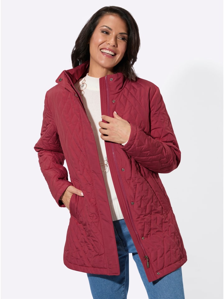 Steppjacke in dunkelrot