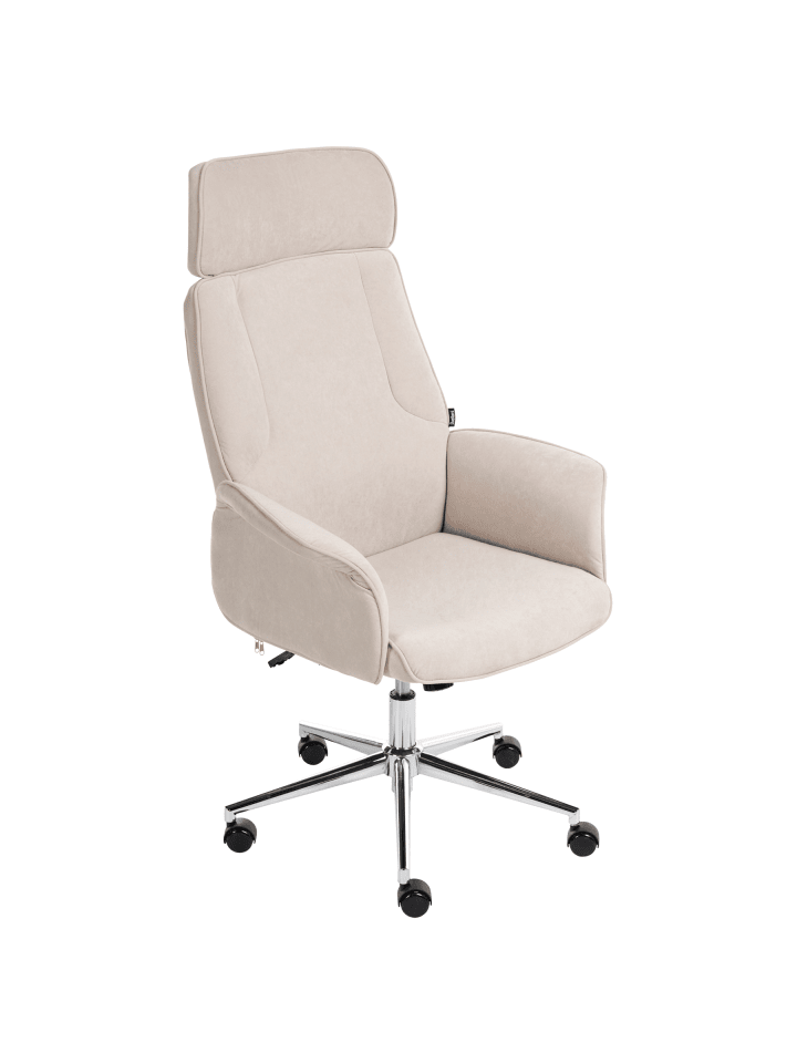 Bürostuhl PILOT in Beige/Silber - (W) 72 x (H) 117 x (L) 72 cm