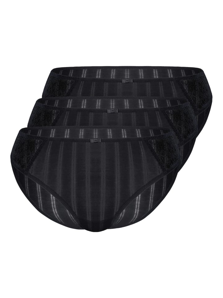 3er Pack Slip in Black