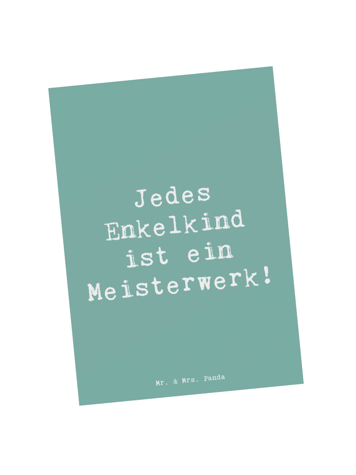 Grußkarte Spruch Enkelkinder Meisterwerk mit Sp... in Meeresbrise