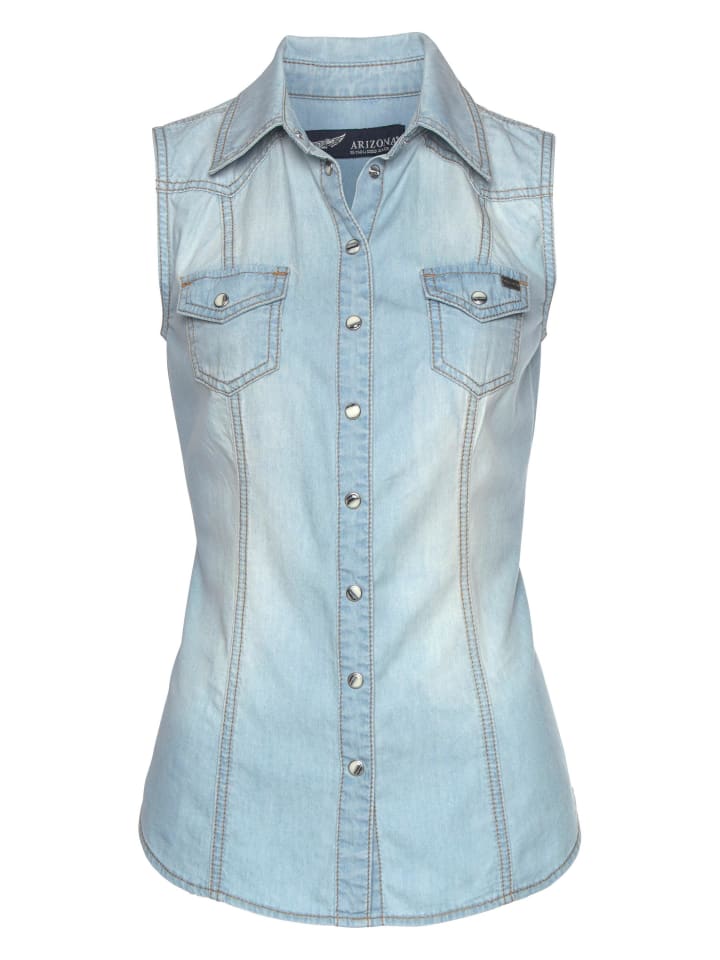 Jeansbluse in bleached