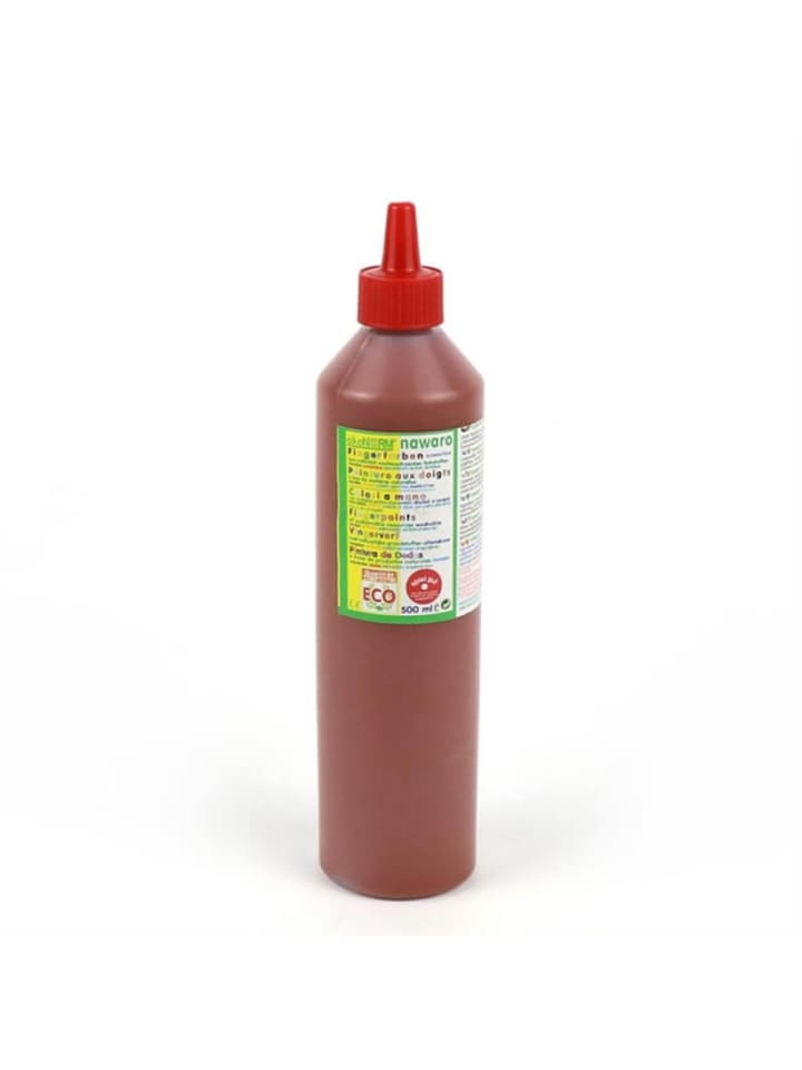 Fingerfarbe nawaro, Flasche 500ml - braun - ab 18 Monaten