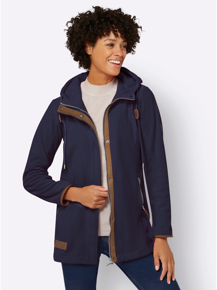 Fleece-Jacke in marine