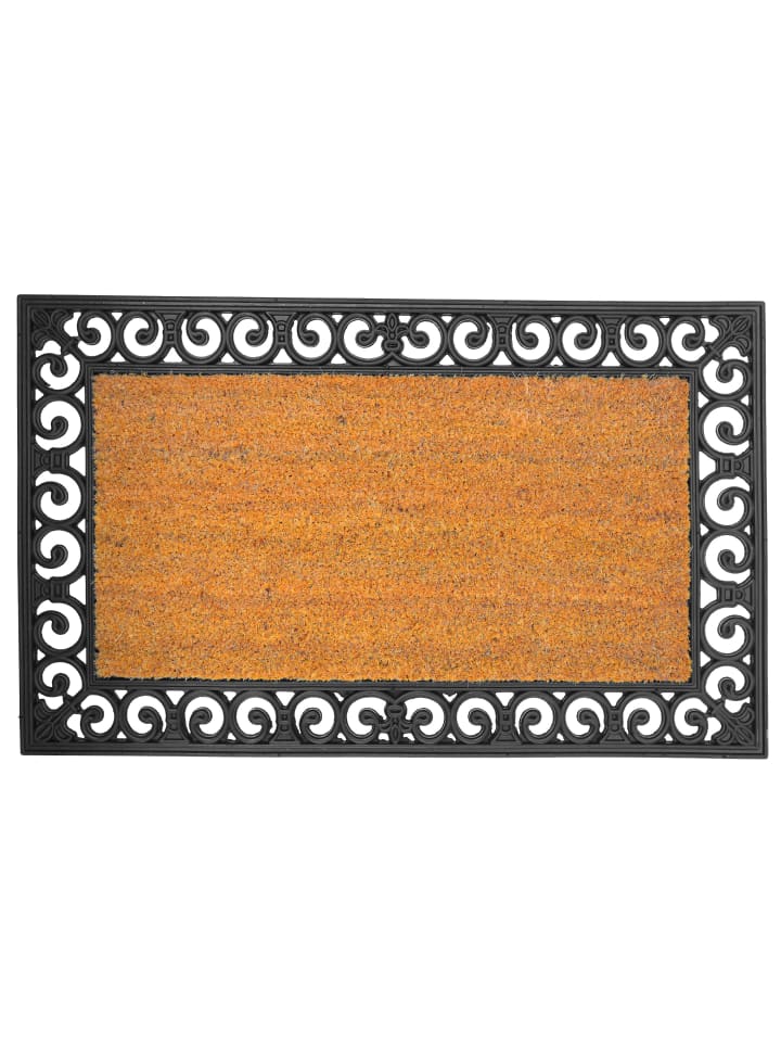 Fußmatte "Rahmen" in Natur/ Schwarz - 75 x 45 cm