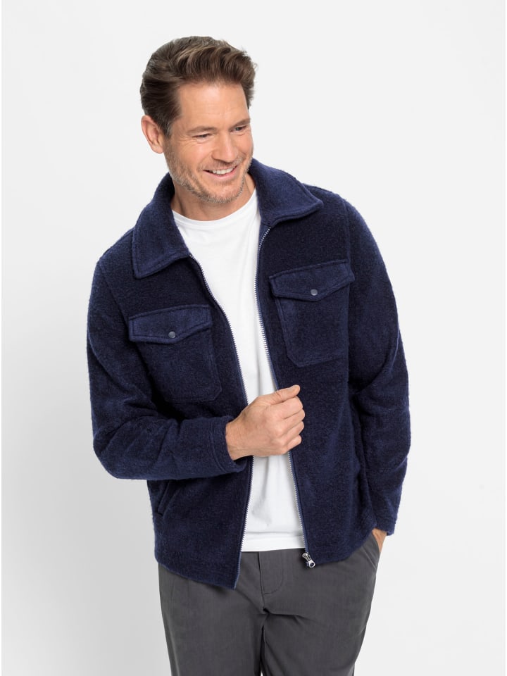 Fleece-Jacke in marine