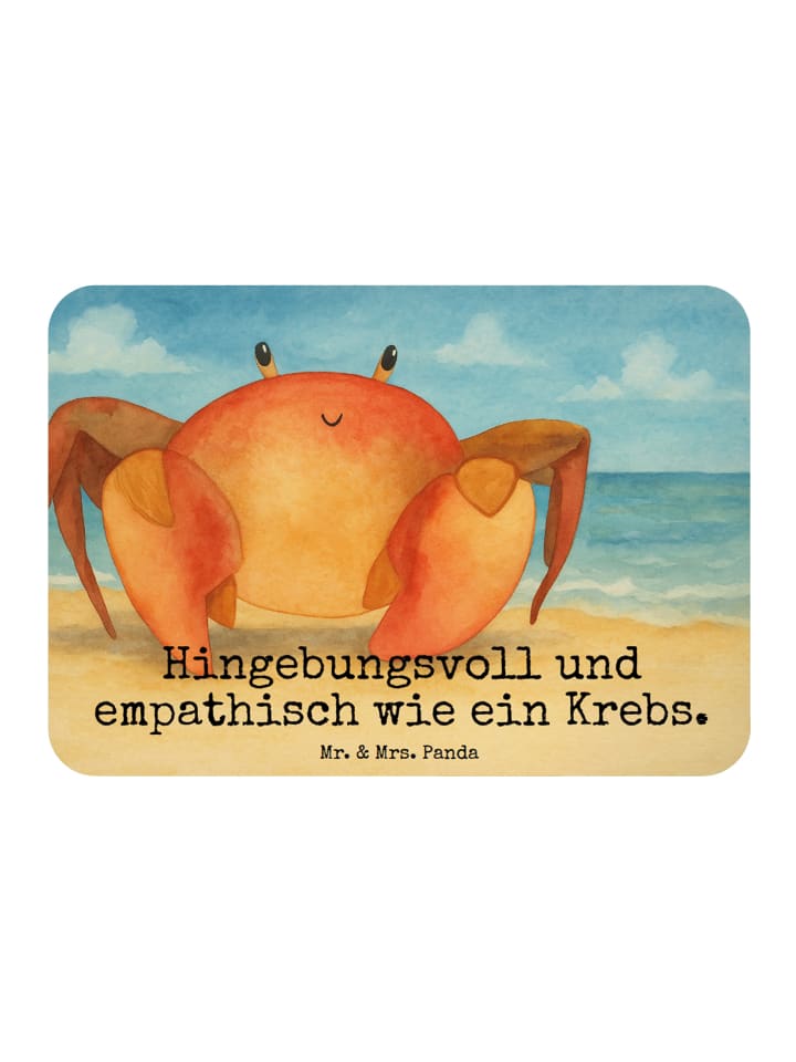 Magnet Sternzeichen Krebs Design mit Spruch in Weiß
