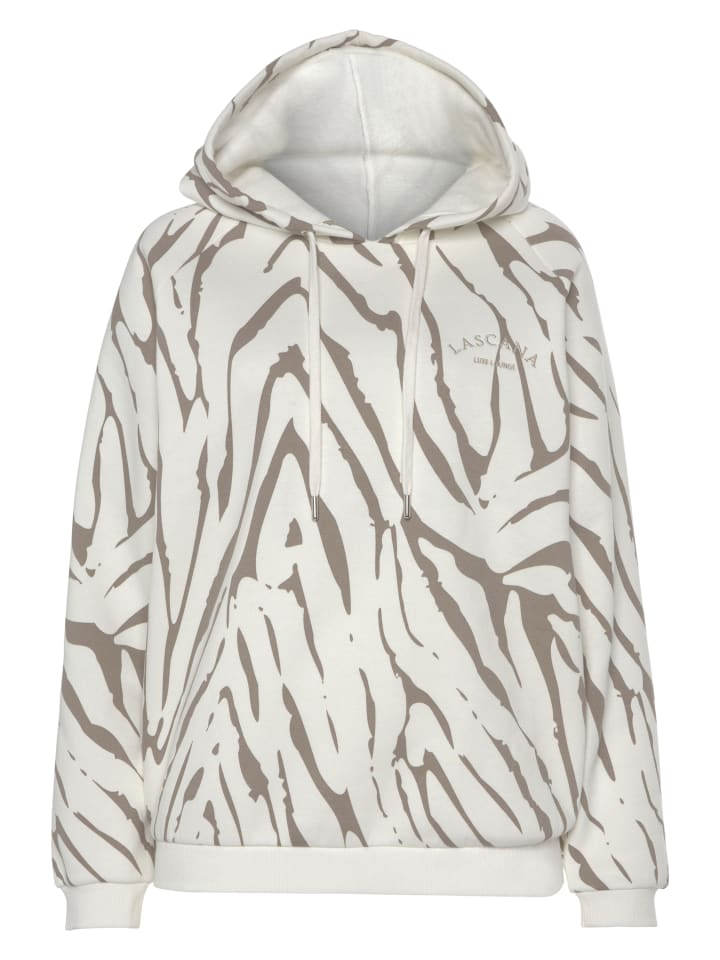 Kapuzensweatshirt in beige-taupe