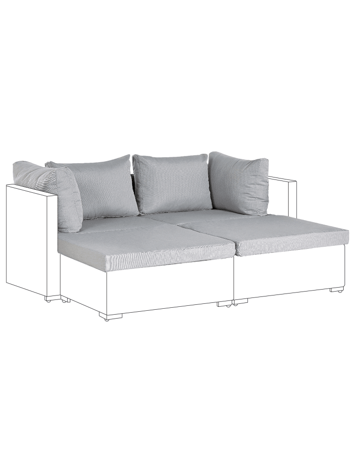Kissenbezug NOTO in Grau - (W) 61 x (H) 9 x (L) 44 cm