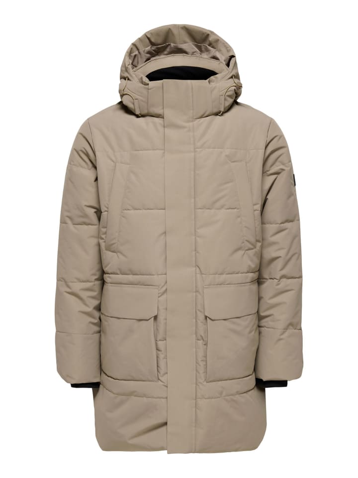 Langer Parka in Desert Taupe