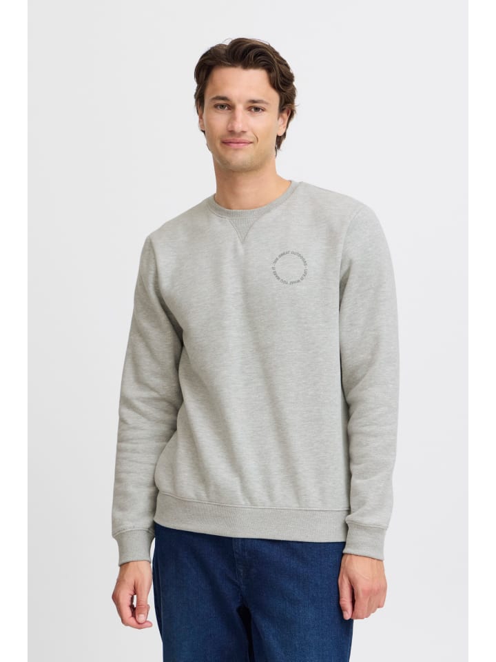 Rundhalspullover BHSweatshirt in Mittelgrau