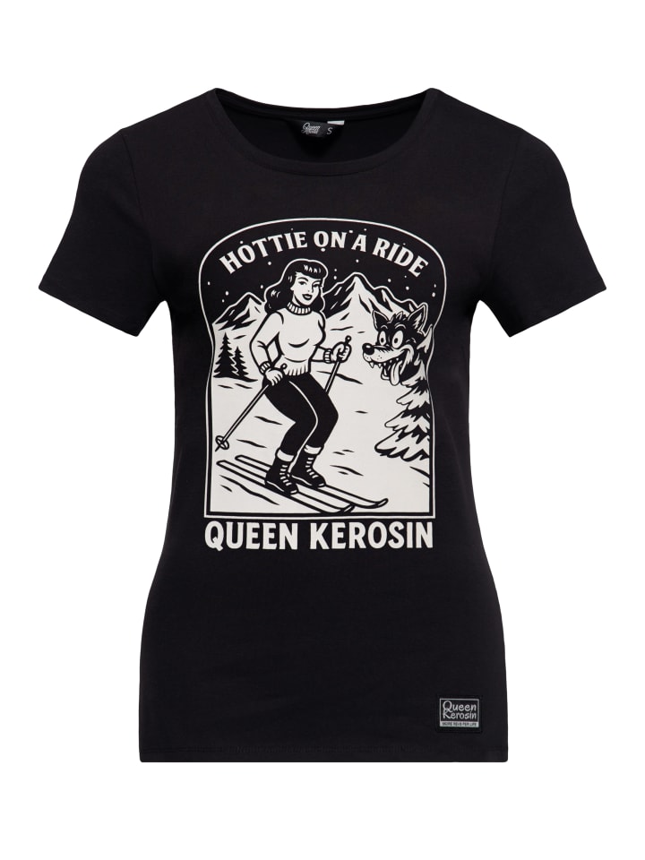 Queen Kerosin T-Shirt Hottie on a Ride in schwarz