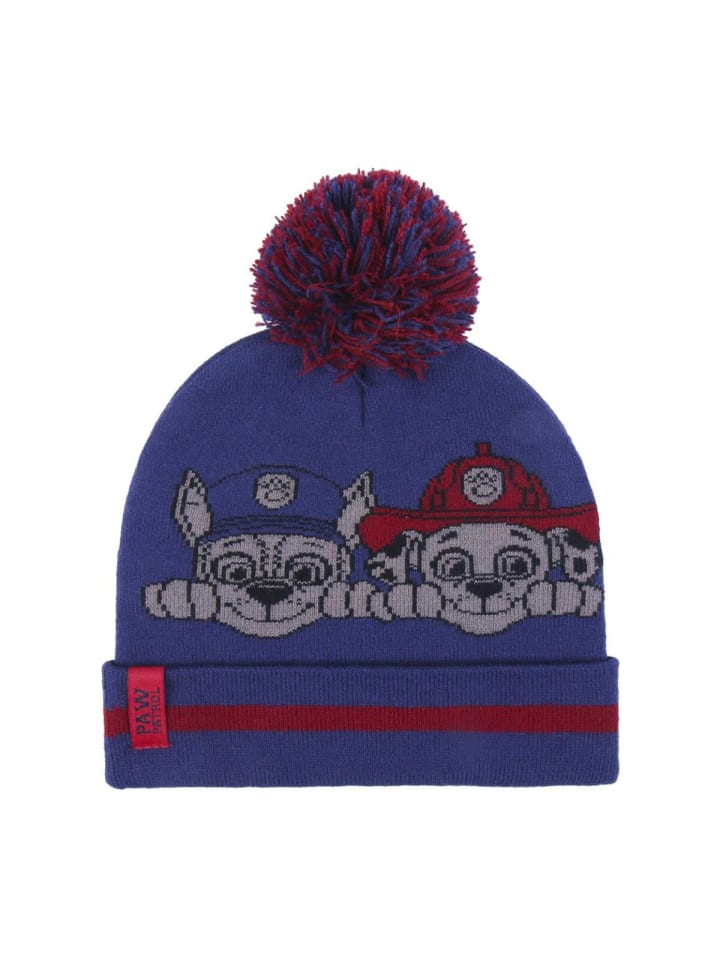 Kinder Wintermütze Strick Beanie Jungen Mädchen Winter Accessoire in Blau