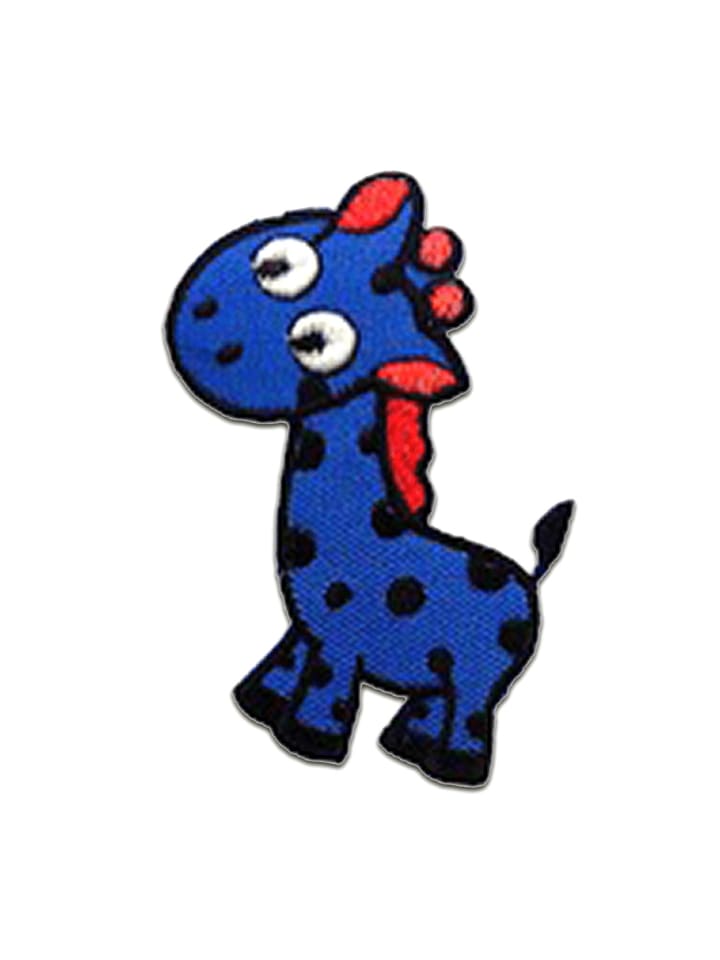 Giraffe Tier KinderApplikation Bügelbild inBlau