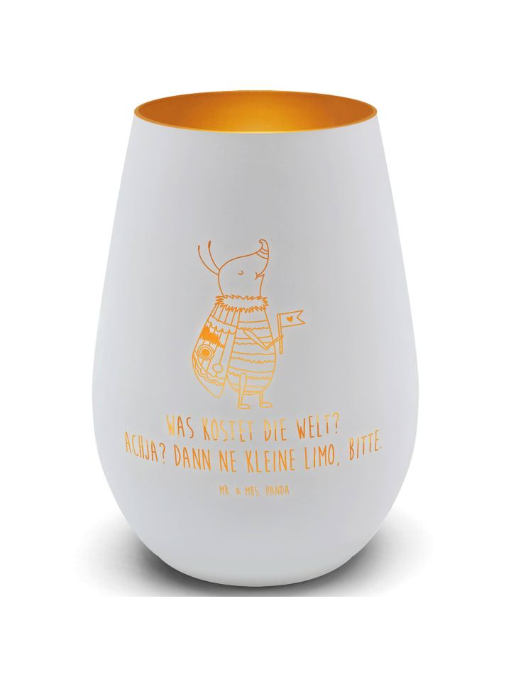 Glas Windlicht Nachtfalter Fähnchen mit Spruch in Weiß