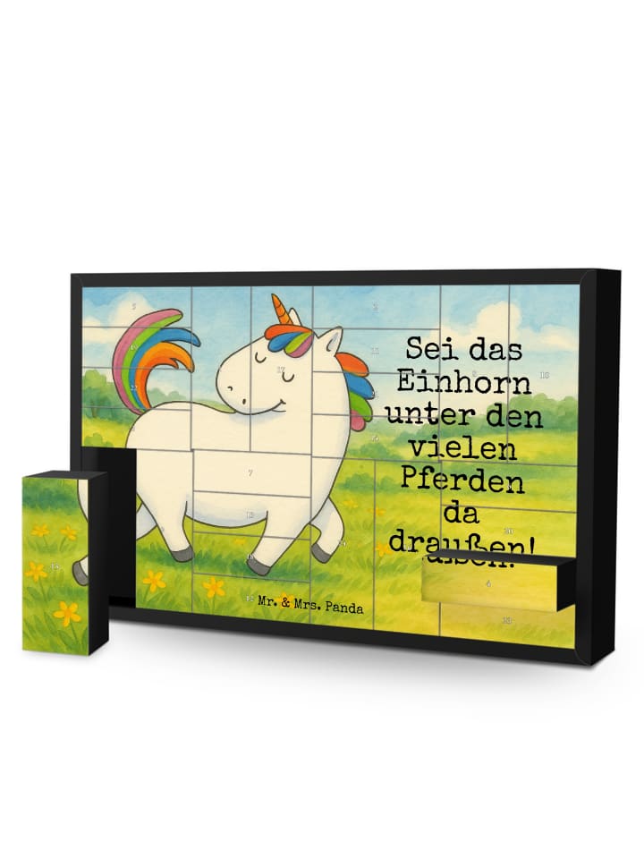 Weihnachtskalender Einhorn Stolzieren Design mi... in Weiß
