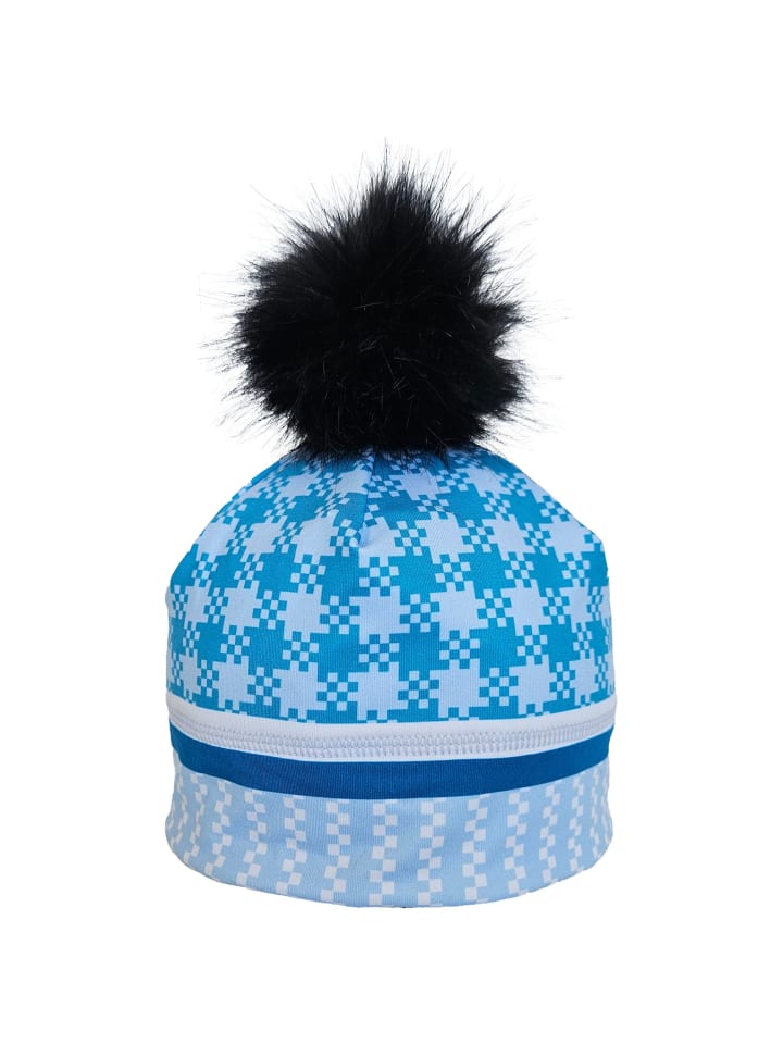 Bommelmütze Illustrated Beanie in harmony blue
