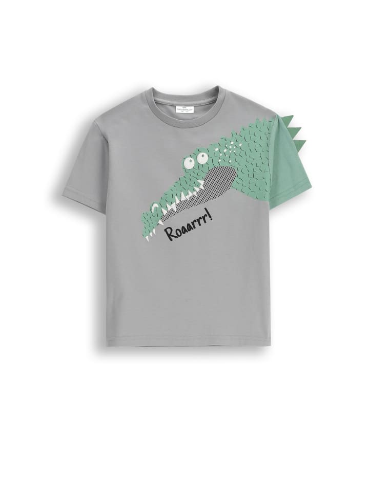 T-Shirt mit kurzen Ärmeln in grau