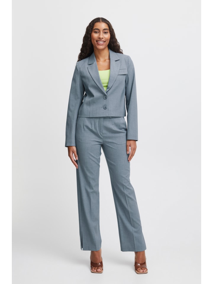 BYDANTA SH BLAZER 4 - HEAVY WOVEN Loose fit in True Navy Melange