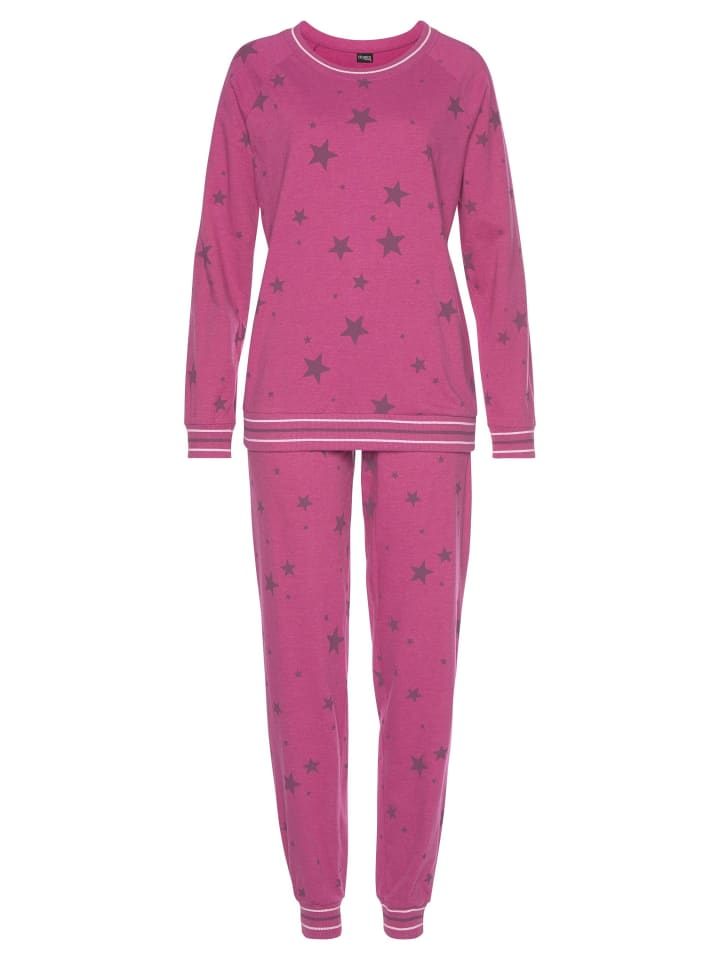 Pyjama in bordeaux-gemustert