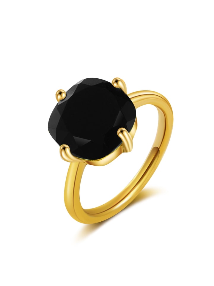 ÉGLANTINE Ring Onyx in schwarz