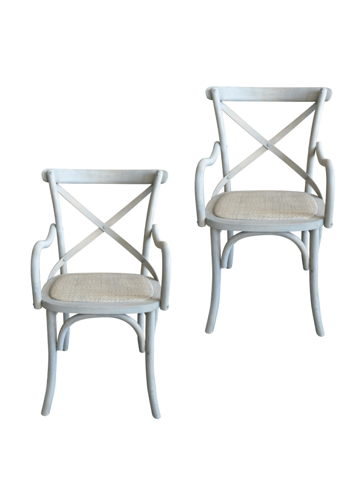 2er-Set Stuhl BRISTROT in Helles - (W)89 x (H)51 x (L)62cm