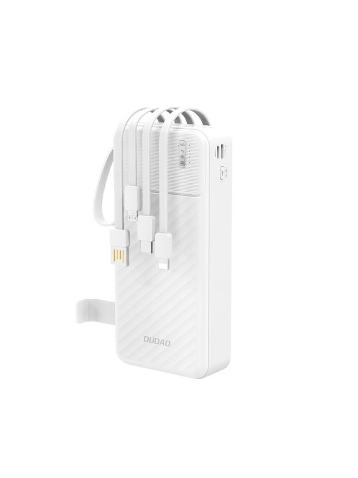 K11 Pro 20000mAh Powerbank mit Kabeln weiß