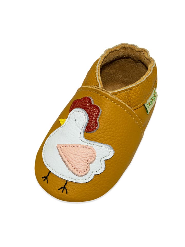 Baby Krabbelschuhe aus Leder, weiche Lauflernschuhe mit rutschfester Sohle