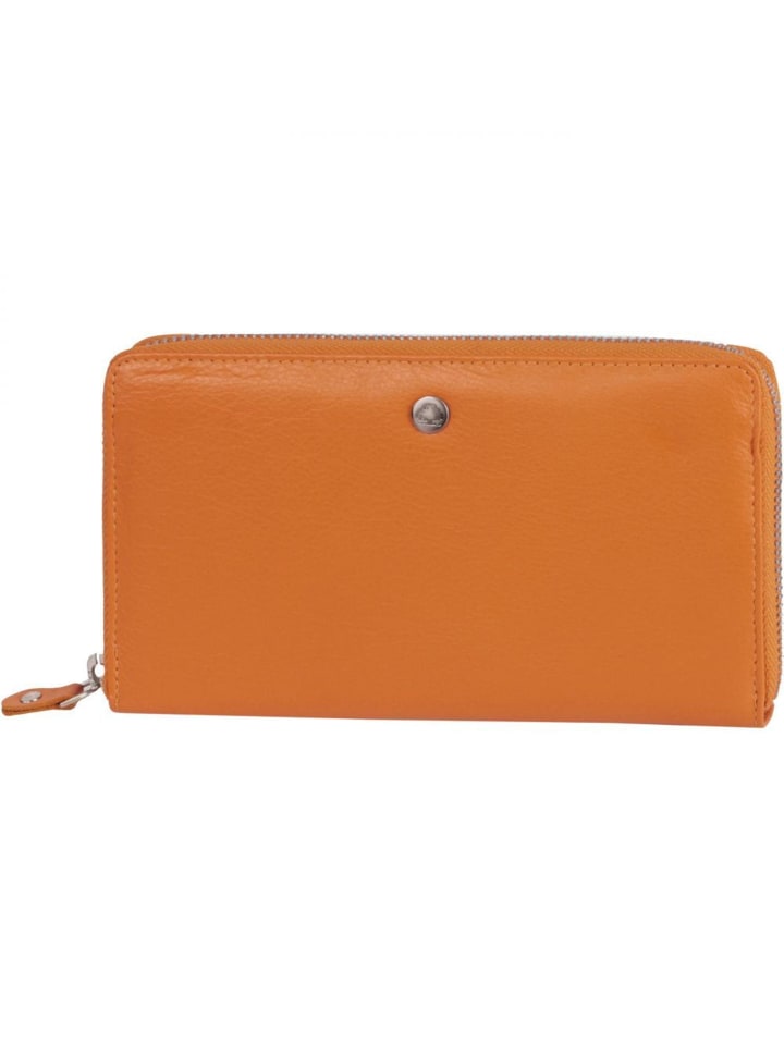 Spongy Geldbörse Leder 19 cm orange