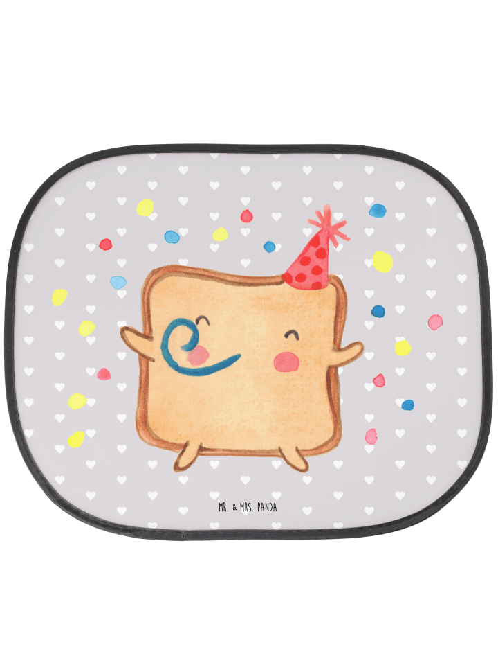 Sonnenblende Auto Toast Party ohne Spruch in Grau Pastell