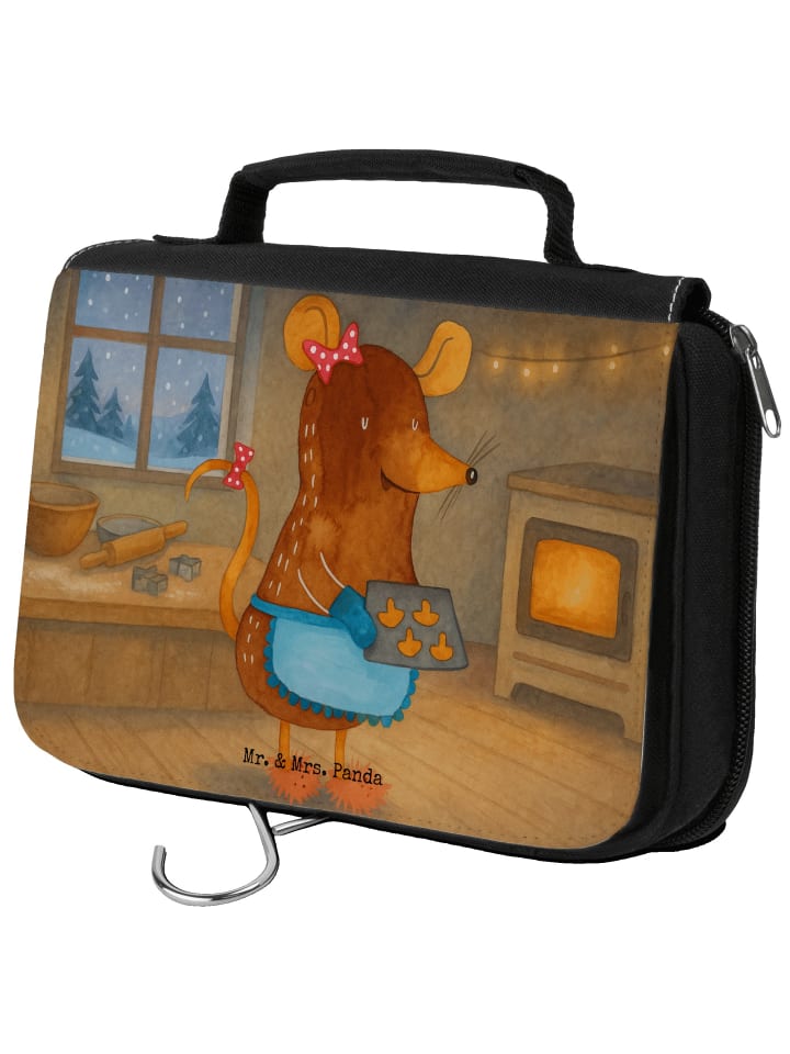 Kosmetiktasche Maus Kekse Design ohne Spruch in Weiß