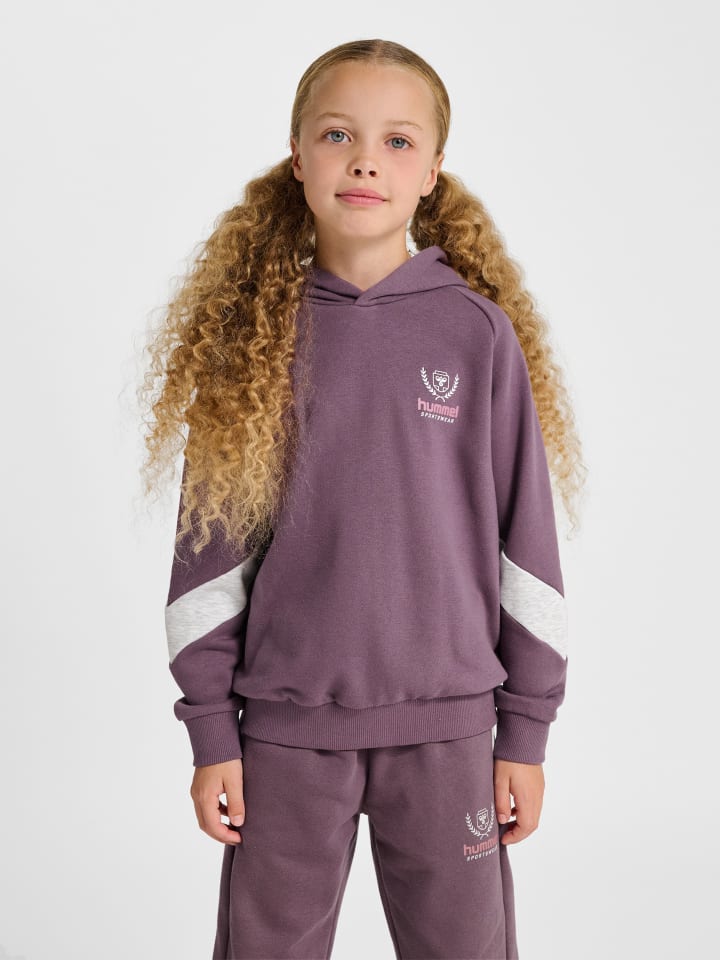 Kapuzenpullover Raglanärmel Hmljr Loose Kinder in FLINT
