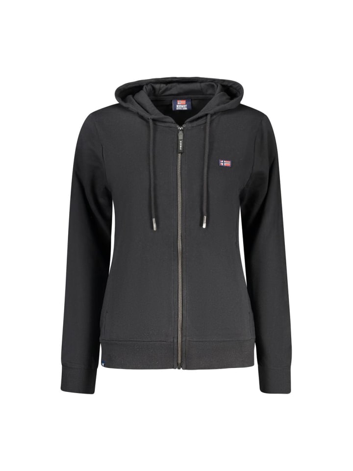 Schwarz Baumwolle Damen Sweatshirt