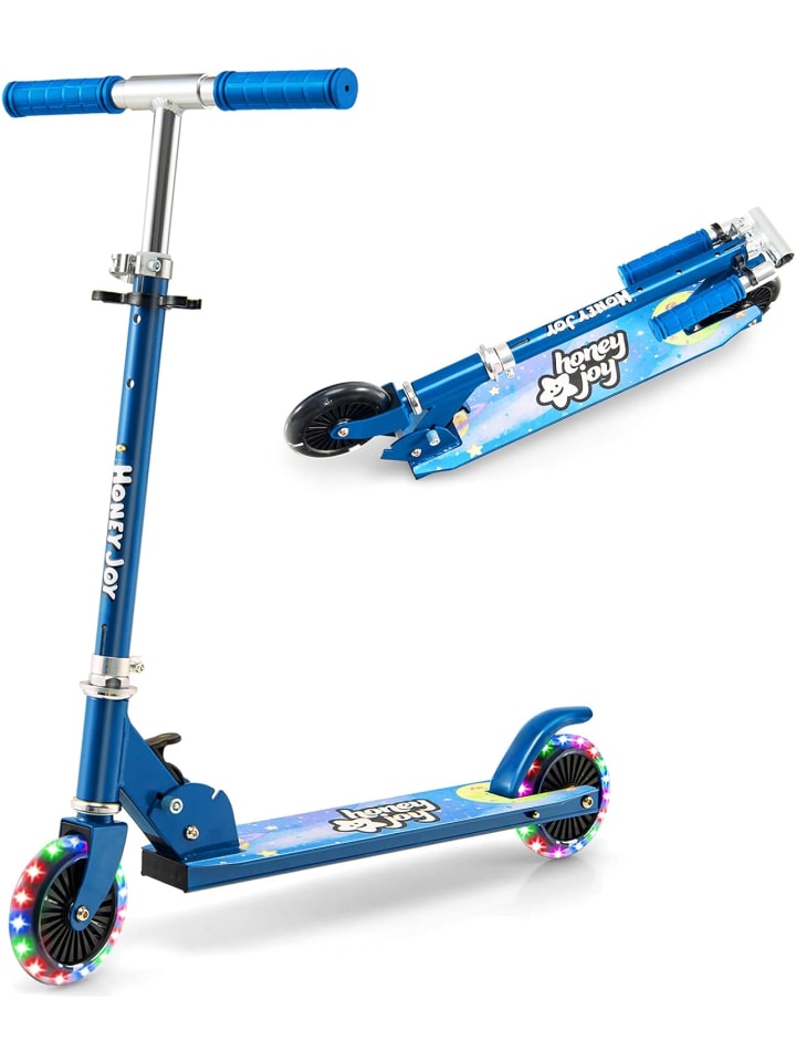 Scooter mit LED-Räder ab 3 Jahren in Blau