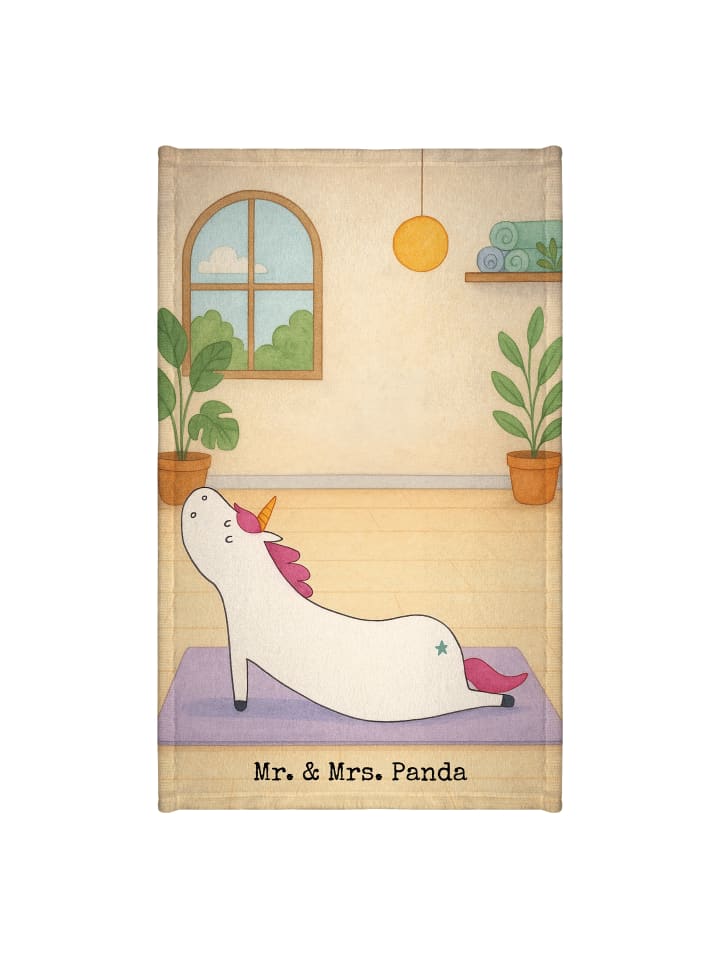 Handtuch Einhorn Yoga Design ohne Spruch in Weiß