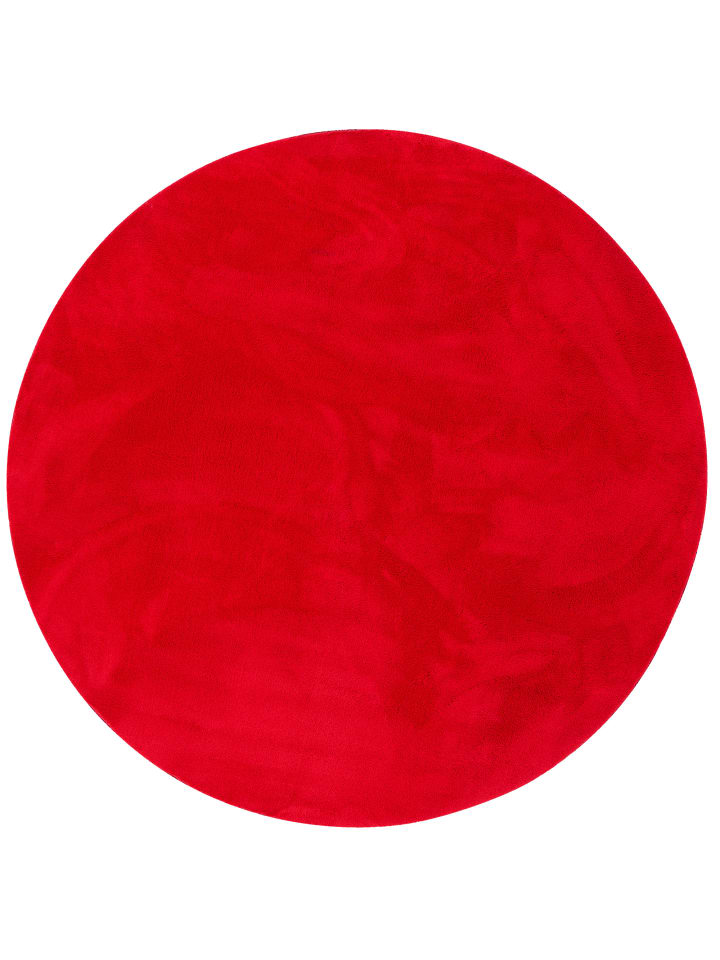 Fellteppich Pearl Rund in rot