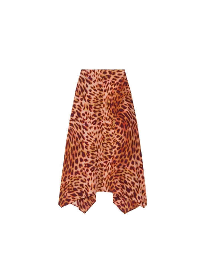 Orange Seide Lang Rock