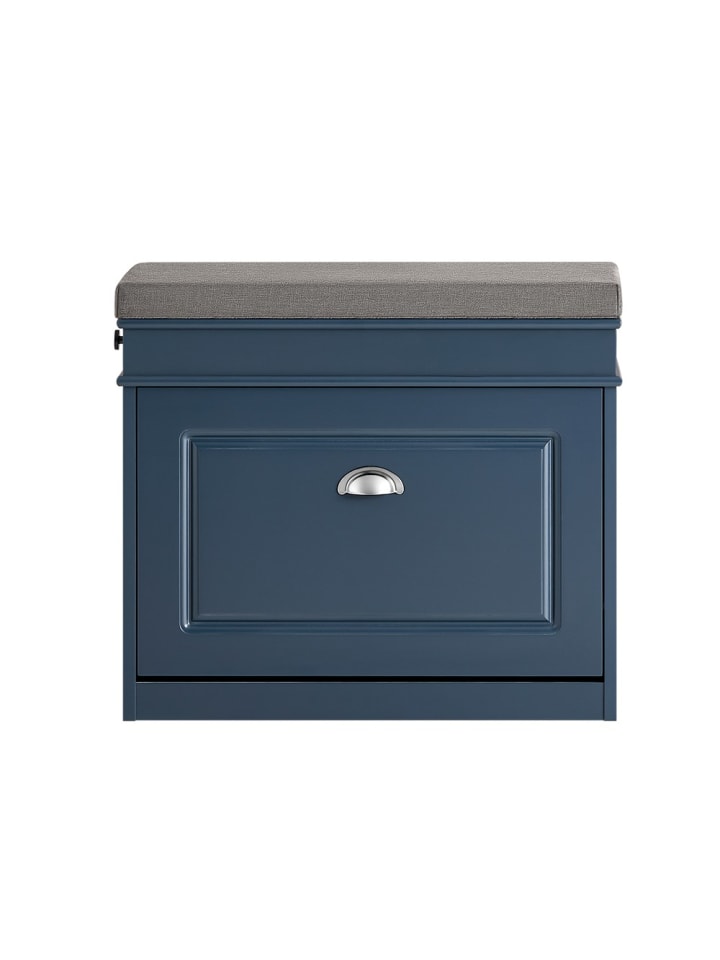 Schuhbank in Mattschwarzblau - (W) 24 x (H) 51 x (L) 61 cm