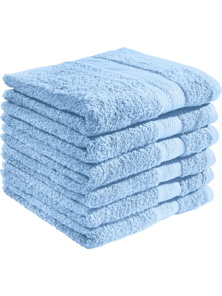 Frottier Handtuch 6er-Pack Chicago in hellblau