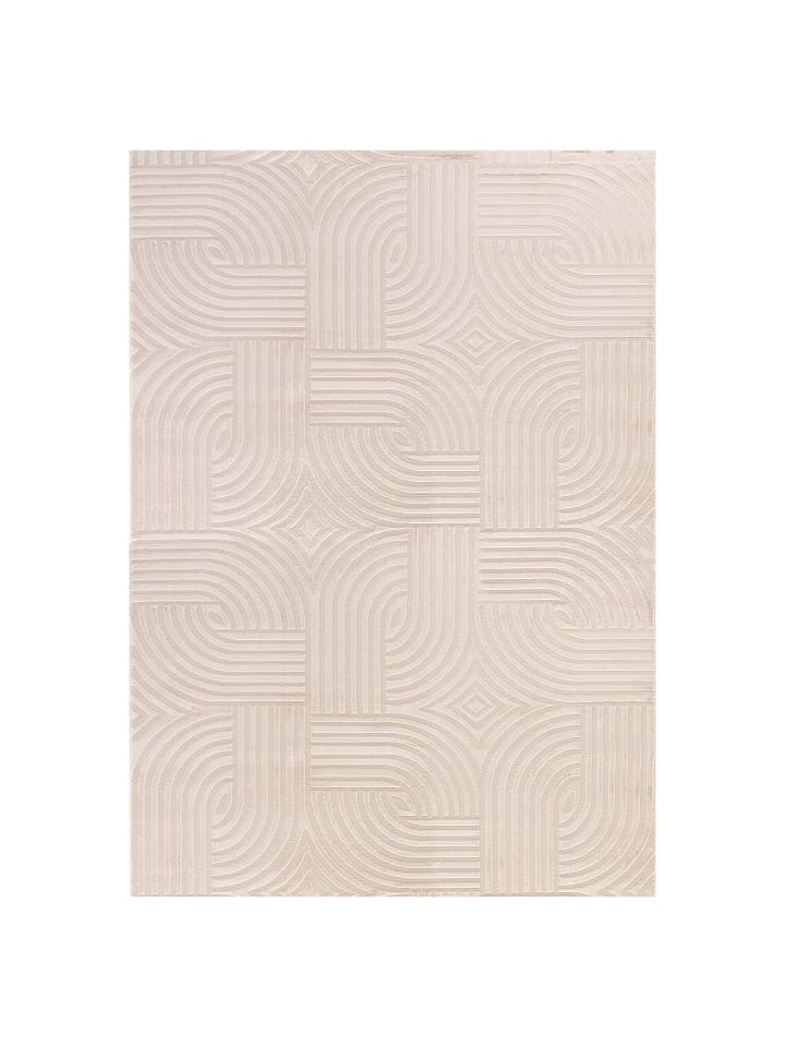 Kurzflor Teppich Sahara 1112 Läufer in Beige