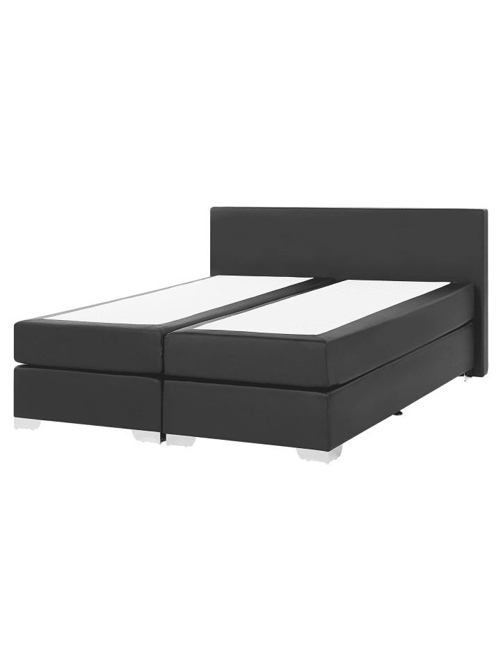 5-tlg Doppelbett PRESIDENT in Schwarz/Silber
