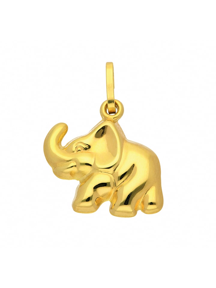 Damen 333 Gold Anhänger Elefant in gold