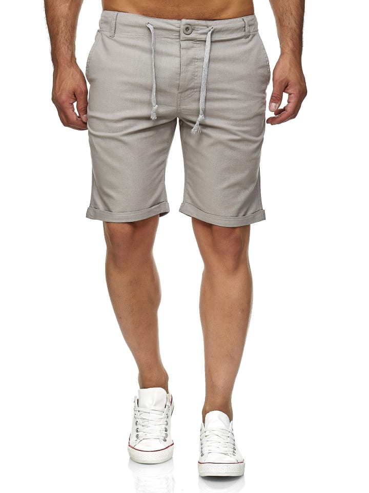 Shorts Baumwollhose in hellgrau