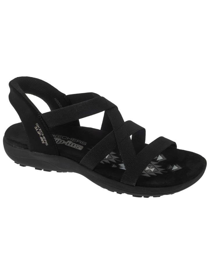 Skechers Slip-Ins: Reggae Slim - Stretch Flex in Schwarz