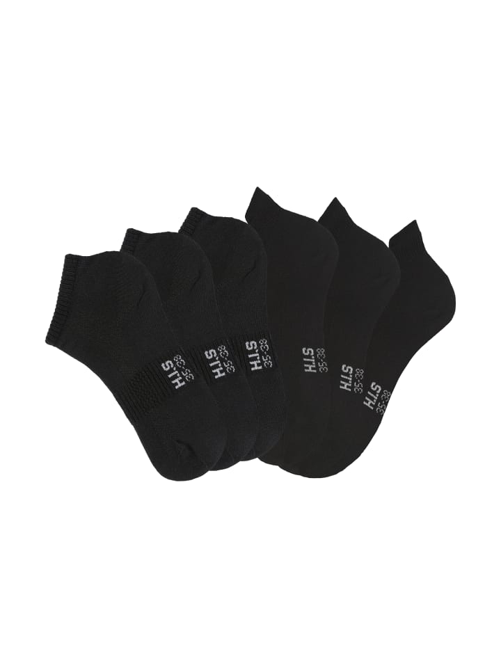 Sportsocken in 6x schwarz