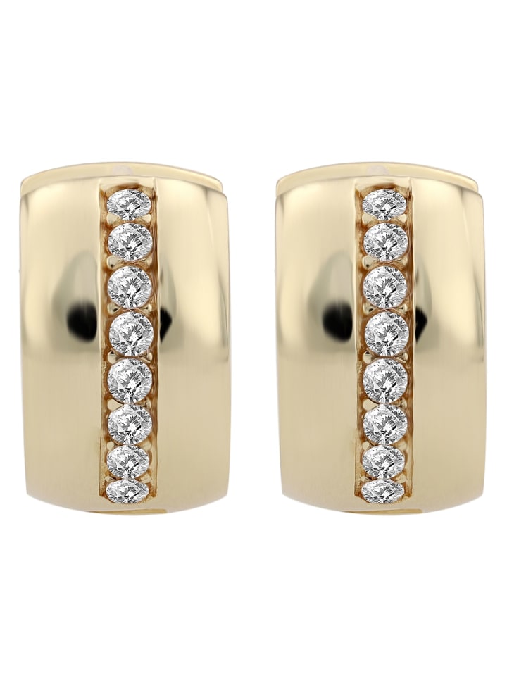 Damen Ohrringe – Creole aus 925 Silber in gold