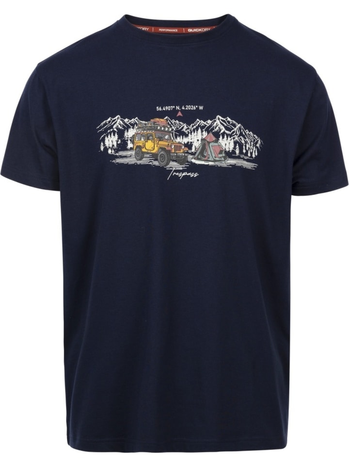T-Shirt "Horton Casual Printed Tshirt" in Blau