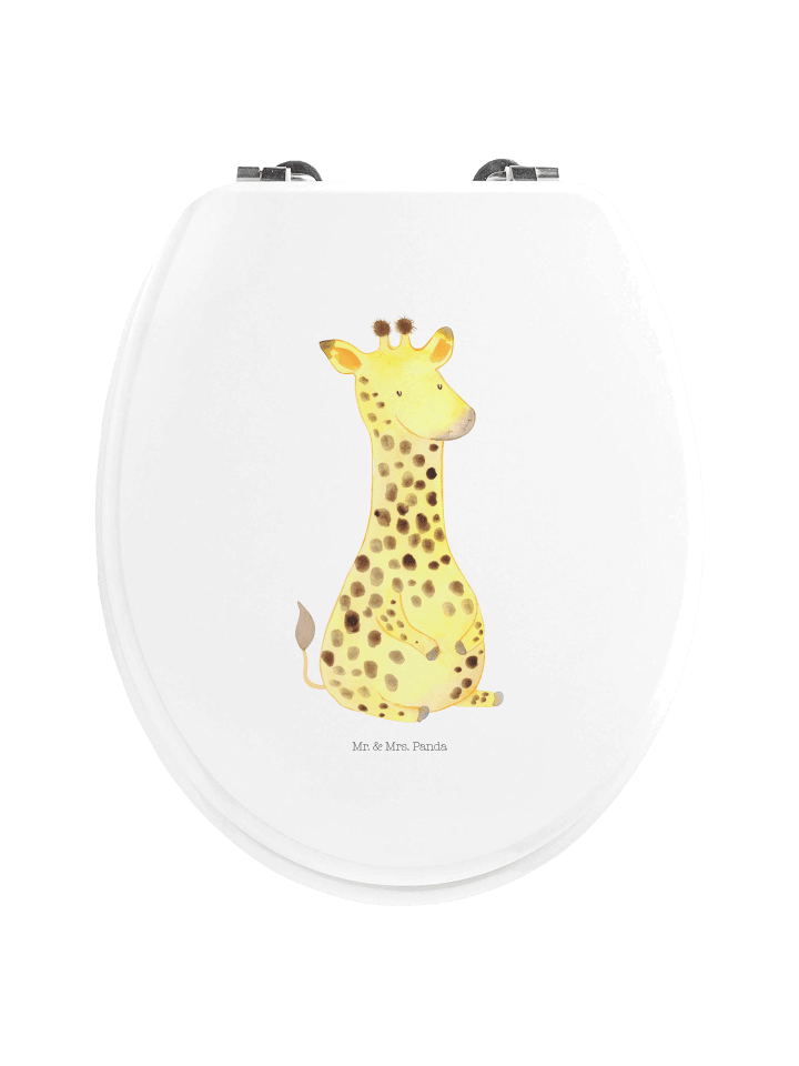 Klobrille Giraffe Zufrieden ohne Spruch in Weiß