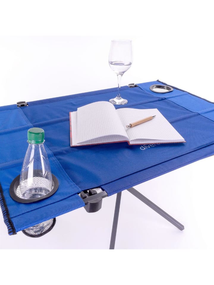 Faltbarer Camping Angel Garten Tisch in Blau