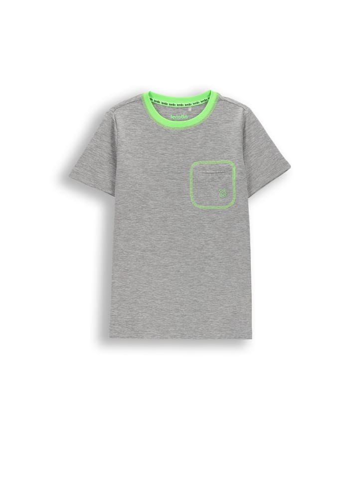 Sportliches T-Shirt mit kurzen Ärmeln in grau