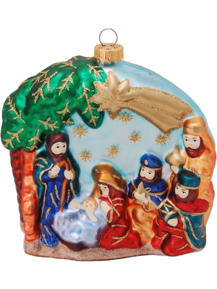 Baumschmuck-Glasornament in Bunt